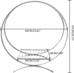 60cm Silver Round Wedding Cake Stand Metal Arch