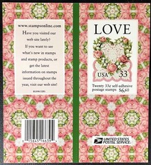US Stamp Scott #3274 Victorian Love Issue, 20 Booklet Panes of 20 (400pc)