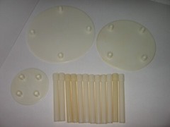 Vintage 3 Tier Cake Stand Separator Plates Pillars Bells 1965 Coast Novelty USA
