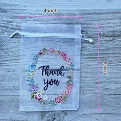 100PCS Organza Gift Bags 4×6″ for Jewelry, Wedding Favors, Party, Sheer Drawstri