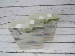 100 Count Favor Boxes Small Platinum Valentine Candy Boxes w/ Ribbons NOS