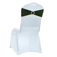 100 Olive Green Spandex Stretch Chair Sashes Bow with Slider Buckle Wedding Deco