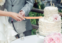 Wedding Cake Knife and Server Set, Rose Gold Cake Cutting Set for Wedding, 4 Pie