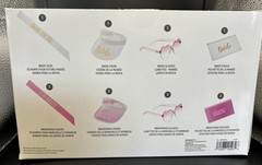 16 Pc Bachelorette Party 4 people Kit glasses sashes visors pouches white pink