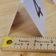 Wedding Table Numbers 1-25 White Plastic Tent Signs for Reception Restaurant