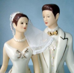 Lenox Bride And Groom Just Married Figurine Cake Topper Hand Painted 8″H New
