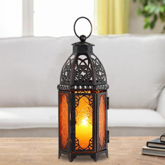 11» Moroccan Lanterns Decorative Indoor & Outdoor, Vintage Christmas Candle Hol