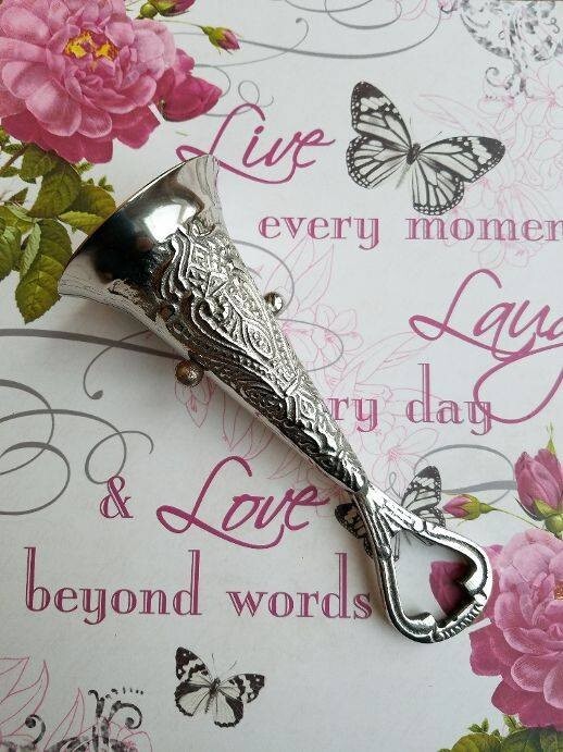 NEW! Vintage Look Bridal Bouquet Holder Tussy Mussy Posy BRUSHED PEWTER Look