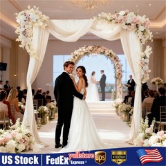 Decorative Artificial Flowers Artificial Wedding Arch Flower Kit With Drapes