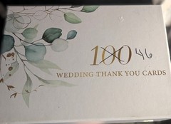 💌 Thanks a Ton (of Love) – Wedding Thank You Cards w Env | Elegant Gold | Qt 46