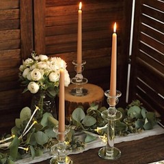 60 Beige Premium 10″ Taper Candles Unscented Dinner Party Wedding Decorations