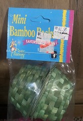 12 Pc Mini Bamboo Easter Baskets Pastel Bamboo Woven