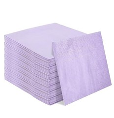 50 Pieces 2-ply Light Napkin Disposable Cocktail Napkins Beverage Purple
