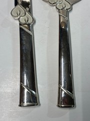 Lenox True Love 2 Piece Dessert Silver Plated Wedding Cake Serving Set