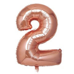 40″ Rose Gold Number 2 Mylar Foil Balloon Birthday Party Wedding Decorations