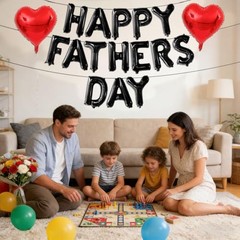 Happy Fathers Day Balloons 16inch Happy Fathers Day Foil Letter Balloons Black