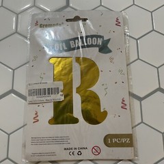 40″ GOLD Letter R Mylar Foil Balloon 1 pc Party BackDrop Decorations Supply