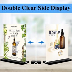 6Pack Acrylic Sign Holder 8.5×11 Vertical ,Clear Sign Holder Double-Sided ,Pl…