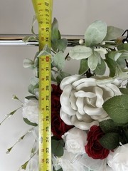 Bridal Hanging Flower Decorations White & Red Roses