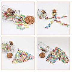 KBFUSHI Capsule Letters Message in a Bottle – 1.5 Ounces, Mixed Color 45pcs
