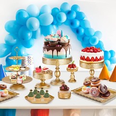 Versatile 10-Piece Metal Cake Stand Collection – Ideal for Weddings & Parties