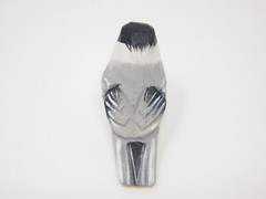 Chickadee Bird Cake Topper Bride Groom Love Wedding Engagement Carve Wood Statue