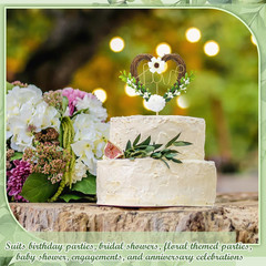 Wedding Cake Topper Love Cake Topper Rustic Heart Shaped Floral Vine Decoration