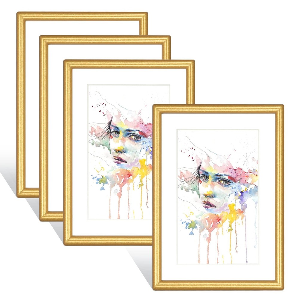 Picture Frames, Display Photos 4×6 with Mat or 5×7 Without Mat. It Can be Hun…