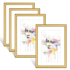 Picture Frames, Display Photos 4×6 with Mat or 5×7 Without Mat. It Can be Hun…