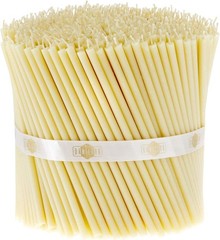 Danilovo Thin Taper Beeswax Candles – Honey-Scented, Decorative 5.9 in, White