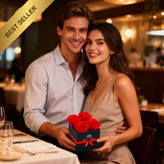 Real Preserved Red Roses in a Box Gift for Birthday Anniversary Valentines Day