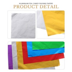 600Pcs Reusable Aluminium Foil Chocolate Wrapping Paper Assorted Color for Candy