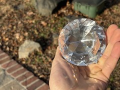 HUGE -Wedding decoration crystal big diamond ring proposal ornaments party gifts