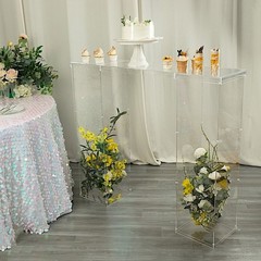 46″ x 12″ Clear Plexiglass Connector Plate for Rectangular Pedestal Stands Party