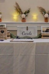 Cuckan FINDYOU Rustic Wedding Set Sage Green Runner, White Tablecloth, Floral