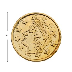 Beistle 100 Piece Gold Plastic Pirate Treasure Embossed Coins 100 Piece,