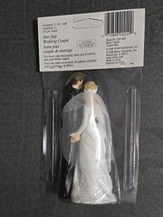 Wilton Our Day Wedding Couple Cake Topper 4.5 Inch Blonde Bride Retired 1997