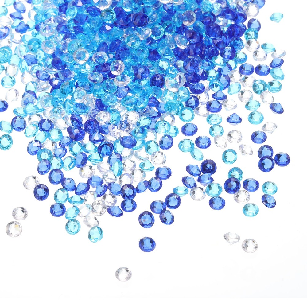 4000Pcs, 4mm Acrylic Crystals Diamonds Wedding Table Vase Fillers Blue Clear