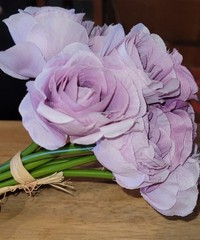 Light Purple Silk Roses Artificial FLOWERS Bouquet Party Decoration