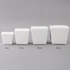 25 WHITE Quart Chinese Take Out Box 26 oz Food Pail Party Favor Wedding Candy