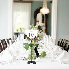 12 Pack 8 inch Tall Large Size Table Number Holders Place Card Holder Black