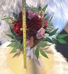 Fall Wedding Bouquet for Bride Silk Artificial Rose Flower Bouquet Decoration