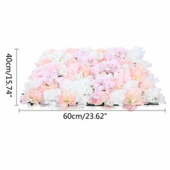 8 Pcs Wedding Artificial Silk Flower Wall Panel Floral Backdrop Party Decoration