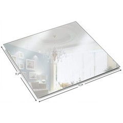 90-0243 Silky Silk Square Mirror Candle Plate Set| Edges Mirror for Wedding