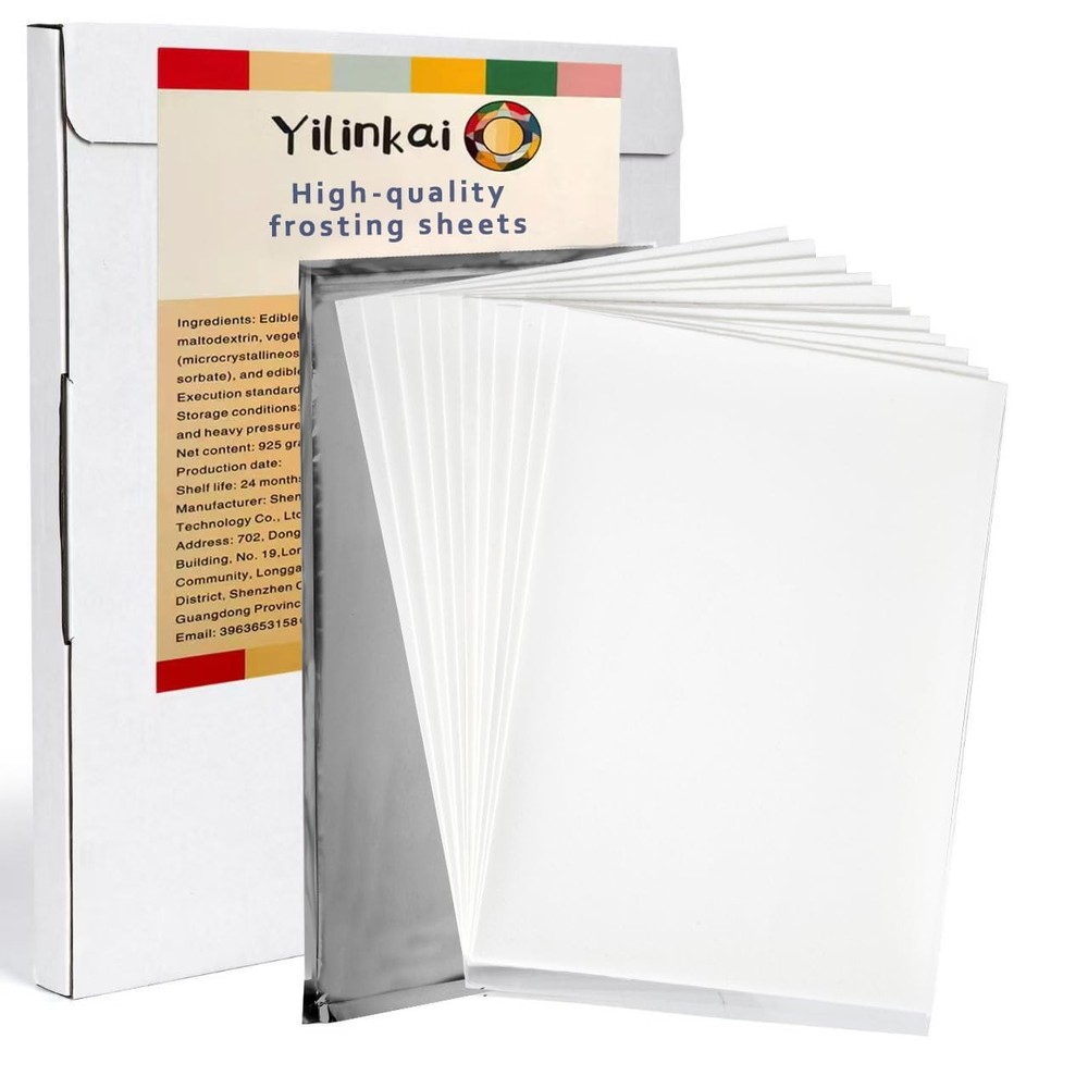 Edible paper, 25 pieces, A4 11.69 x 8.26 inches approximately 29.7 x 21.0 cm,…