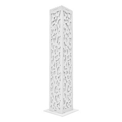 8Pcs Elegant White Flower Columns with LED Lights for Weddings & Events