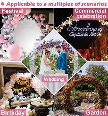 Queension Extra Large Wedding Arch for Ceremony 8.5Ft Wide 7.4Ft High, Metal Bal
