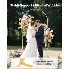 Uimoso Metal Arch Backdrop Stand 7.2 x 4 ft for Weddings and Events