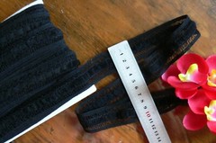 VELVET Threaded Cotton Lace Braid – BLACK – 32mm Wide 3.5 Metre ch117 SR