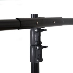 BLACK 11 ft Adjustable Heavy Duty Curved Pipe and Drape Backdrop Support Kit
